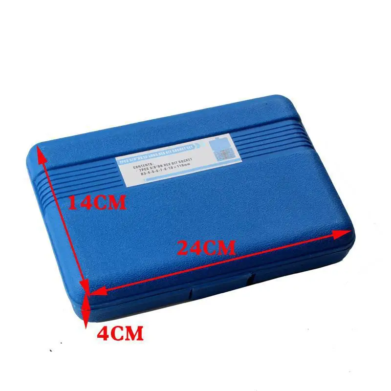 7 шт. Звездные сверхдлинные торцевые головки Torx 3/8 дюйма H3 H4 H5 H6 H7 H8 H10 набор гаек