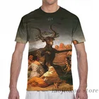 Мужская и женская футболка с принтом The Sabbath of witches Goya, модная футболка для мальчиков и девочек, футболки с коротким рукавом