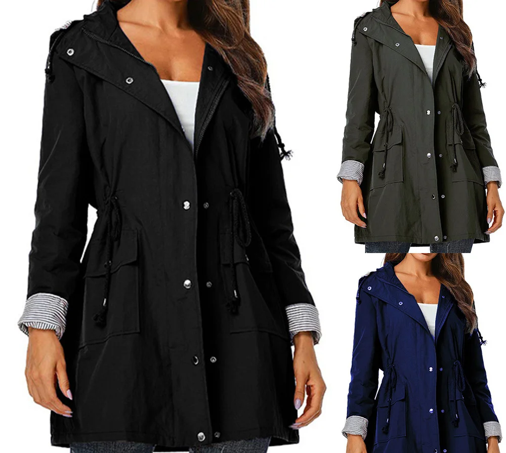 Женский Длинный тренчкот Toppies весенний двубортный приталенный модная ветровка