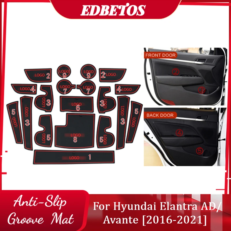 Коврики Elantra AD/Avante для дверей и ворот коврики 2016-2021 Hyundai подкладки центральной