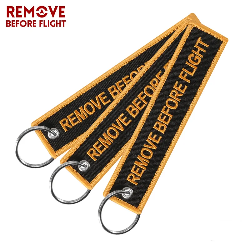

3 PCS/LOT Fashion Caveiro Keychain For Cars and Motorcycles REMOVE BEFORE FLIGHT Black Gold Key Chain Key Safety Tag Keychains