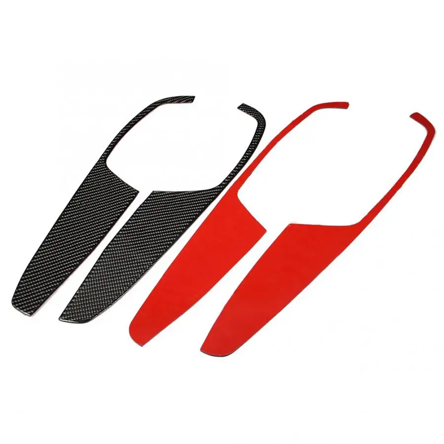 4 шт. карбоновые наклейки для интерьера двери окна переключателя крышки отделки