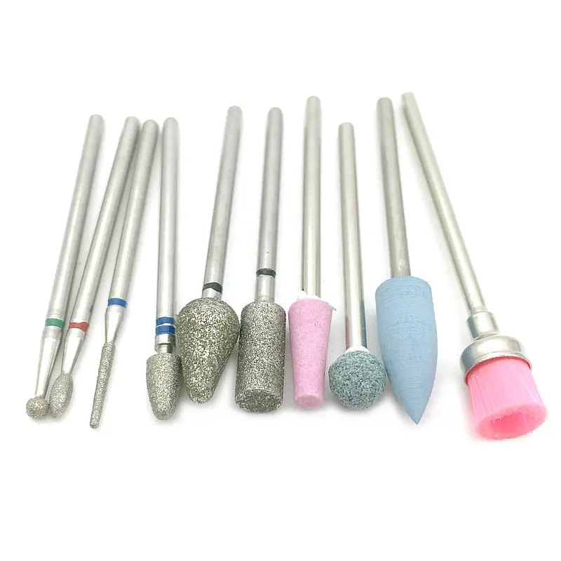 10 шт./кор. и сверлами для ногтей набор пилка Электрический Роторный заусенцев