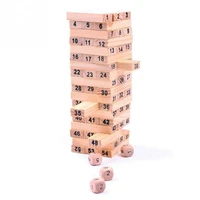 tumbling timber toy wooden blocks floor game for kids and adults 54 pieces wood game for kids adults indoor outdoor activity