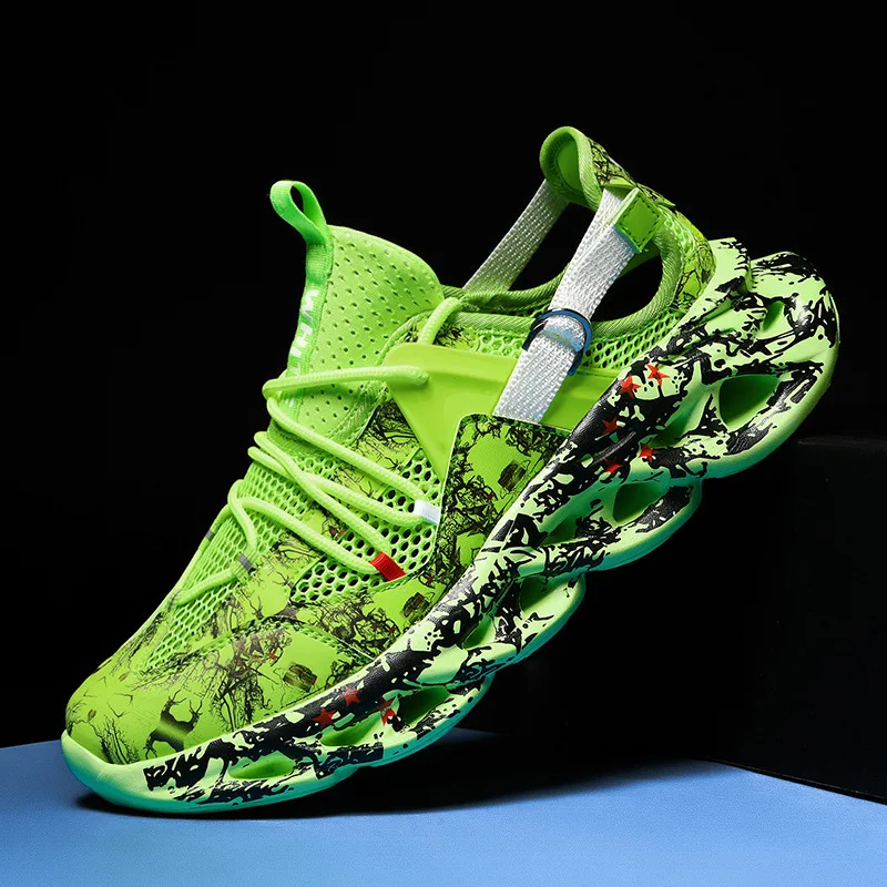 2020 Мода для мужчин в стиле хип-хоп уличных танцев обувь с граффити Обувь высоким