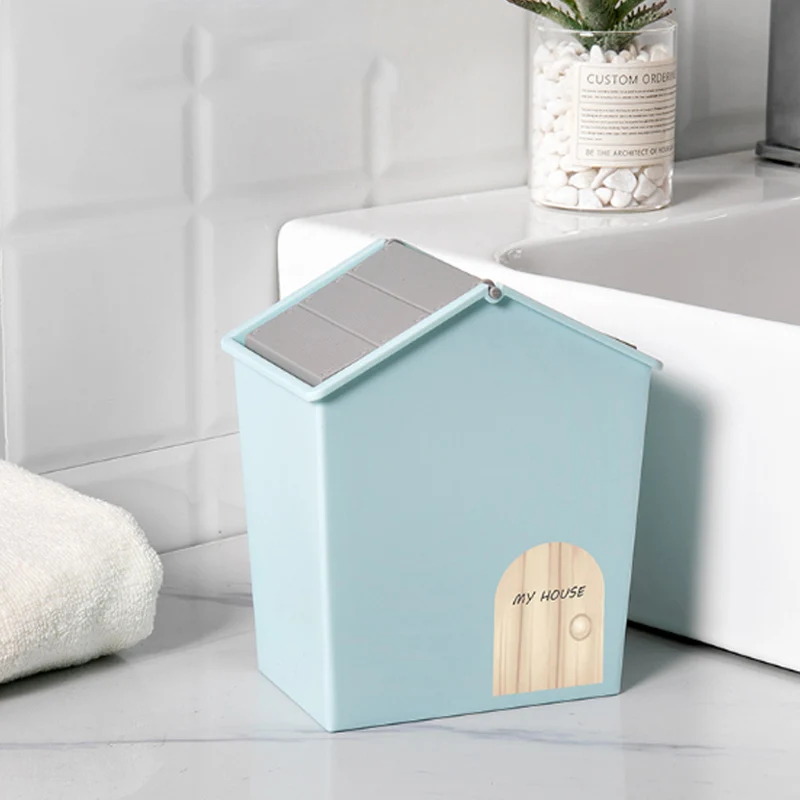 Bedroom Table Trash Can Cute Plastic Recycle Small Stacked Waste Paper Cubo Basura Reciclaje Storage Bin DE50LJ | Дом и сад