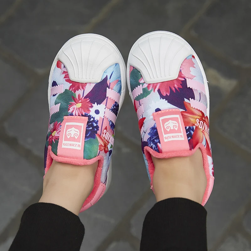 Winter Warm Little Boys Shoe Designer Unisex Sport Shoes For Children Wearable Baby Girls Casual Sneakers Flat Kids Slip-on | Детская