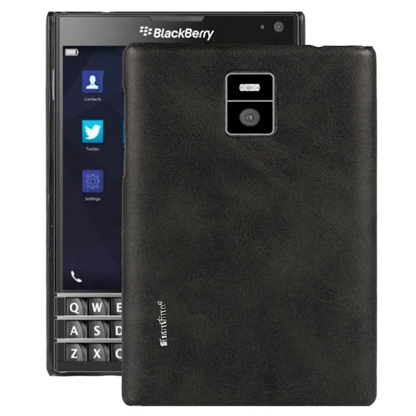 Для BlackBerry Passport Q30 Чехол-обложка винтажная Обложка на заднюю панель из искусственной кожи для BlackBerry Passport Q30 деловой чехол для телефона - Цвет: BLACK