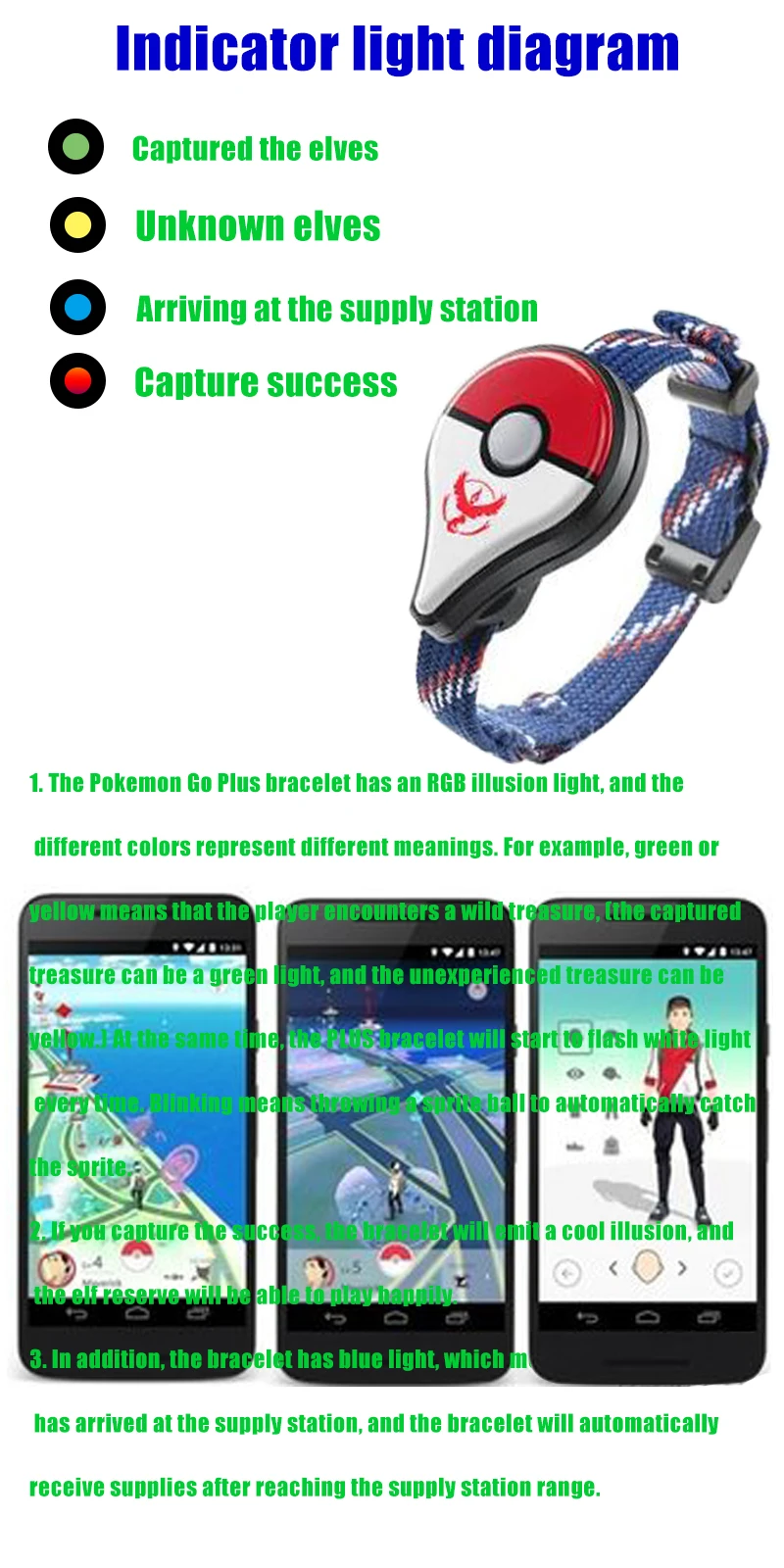 Авто улов для Pokemon Go Plus bluetooth-браслет аксессуары для часов