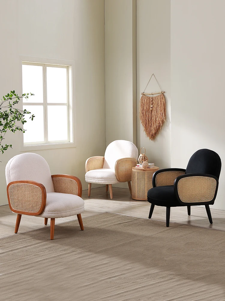 Скандинавский ротанговый стул PurelyFeel из массива дерева простое искусство