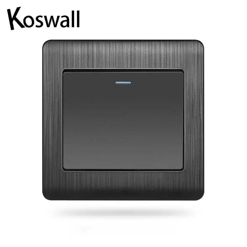 Роскошный переключатель прерыватель черный кнопочный светильник 1 комплект