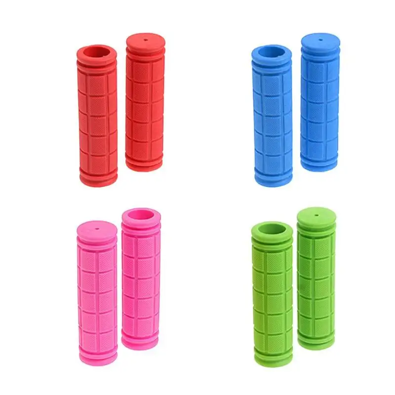 

1 Pair 13cm Color Rubber Bicycle Grips Handlebar Set Mountain Bike Handle Non-Slip Bicycle Handle Parts Equipment
