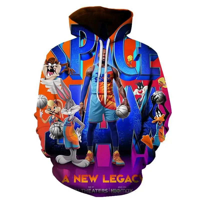 

Pikurb Basketball We Win Space Jam A New Legacy Cosplay Hoodie Sweater Sweatshirt Coat Outwear for Kids Adults