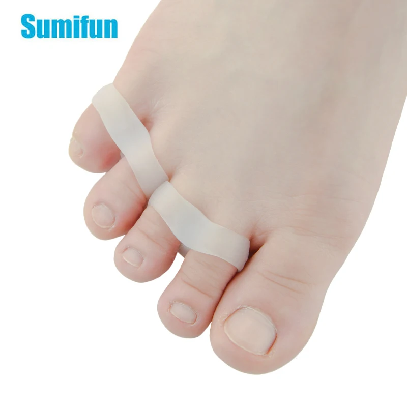 

10pcs Toe Separators Stretchers Straighteners Alignment Bunion Gel 2 Holes Pain Relief Foot Care Tools Pedicure D2233