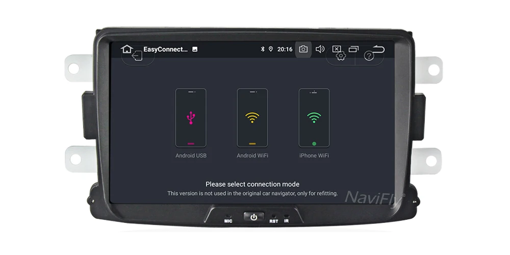 NaviFly ips экран DSP Android 9,0 Автомобильный мультимедийный плеер для Dacia Duster Logan Sandero Lada Xray 2 с Wifi gps навигационный микрофон
