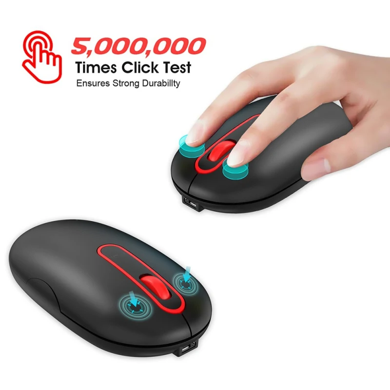 

T15 2.4Ghz Wireless USB Mouse Opto-electronic Rechargeable Wireless Mouse Mute Design Office Mouse Built-in 500 MA Battery