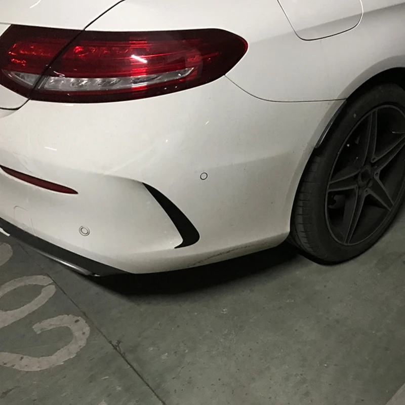 Глянцевый черный спойлер на задний бампер наклейки отделка для Benz C Class W205 C43 C63 AMG