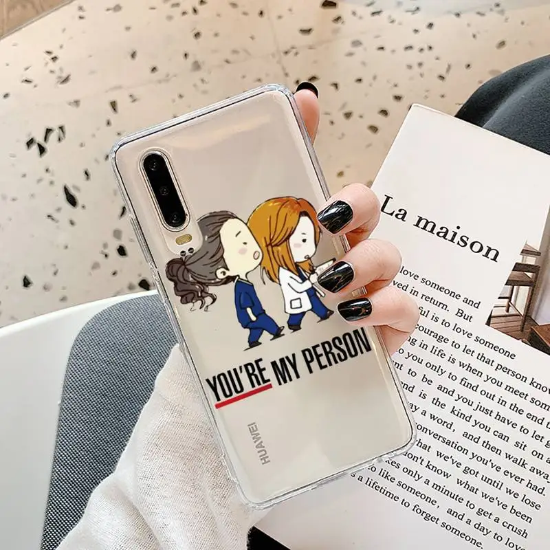 

Greys Anatomy You're My Phone Case Transparent for Samsung A71 S9 10 20 HUAWEI p30 40 honor 10i 8x xiaomi note 8 Pro 10t 11