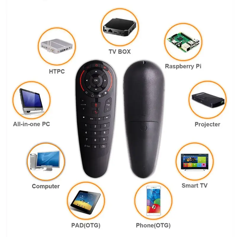 

G30 Remote Control 2.4G Wireless Voice Air Mouse 33 keys IR learning Gyro