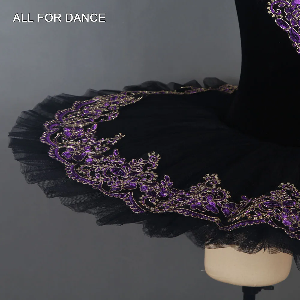 BLL116 Черная блинная балетная пачка бархатный топ плиссированная фатиновая