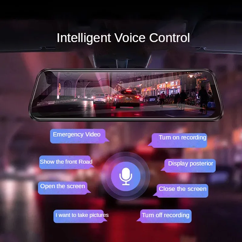 Автомобильный 10-дюймовый 2K Ультра-четкий потоковый видеорегистратор зеркало