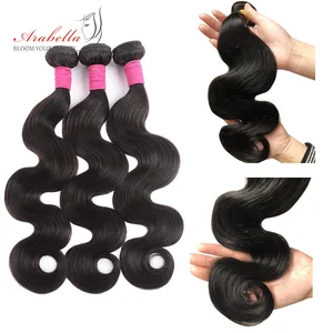 Волнистпряди волос, бразильские пучки человеческих волос, натуральный цвет, доступны 1234 шт., волосы для наращивания без повреждений, волосы арабилы