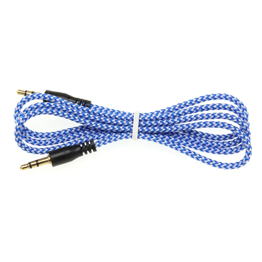 

3.5mm Jack Cable Nylon Audio Cable Aux Line Cord for Car Earphone MP3 PC for Xiaomi for Andriod Hdmi Aux Cable 1000PCS