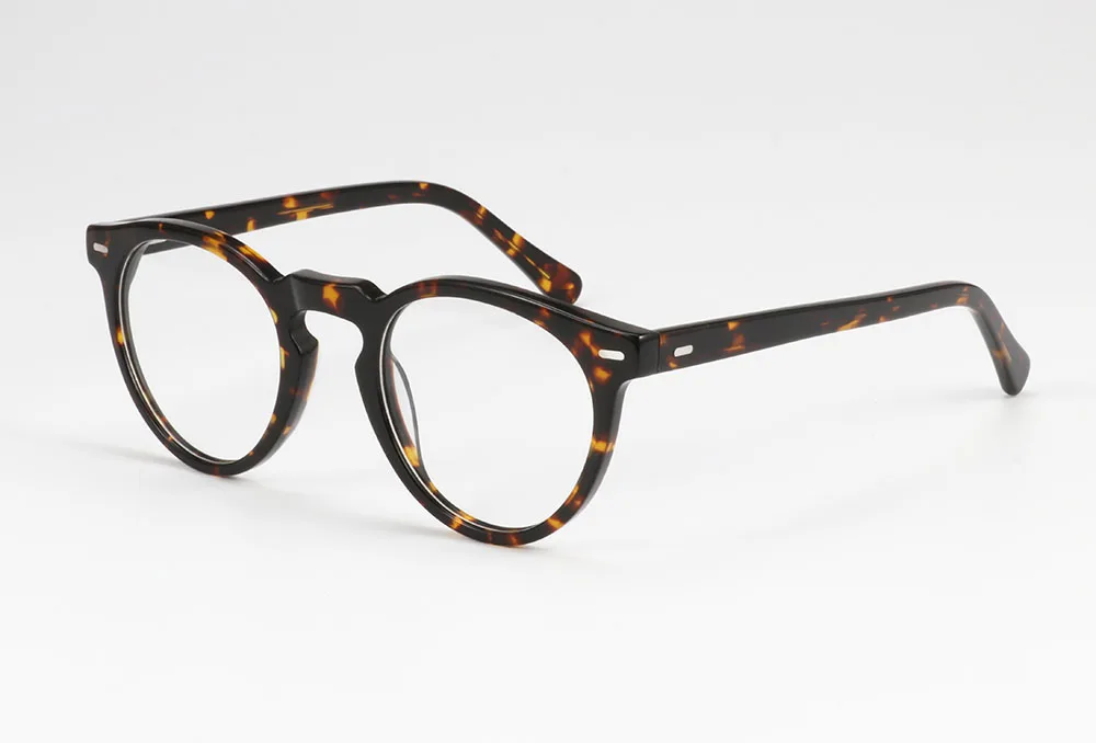 Круглые Wonen мужские Оптические очки ацетат Gafas близорукость Oculos De Grau мужские очки оправа