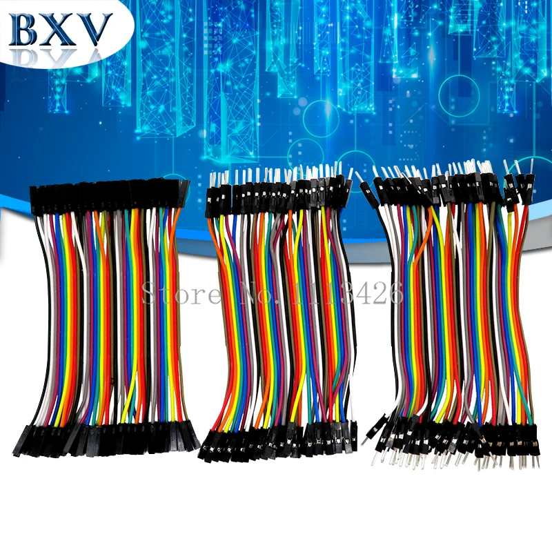 

Dupont line 1200PCS 10cm male to male + male to female and female to female jumper wire Dupont cable 2.54 bxv