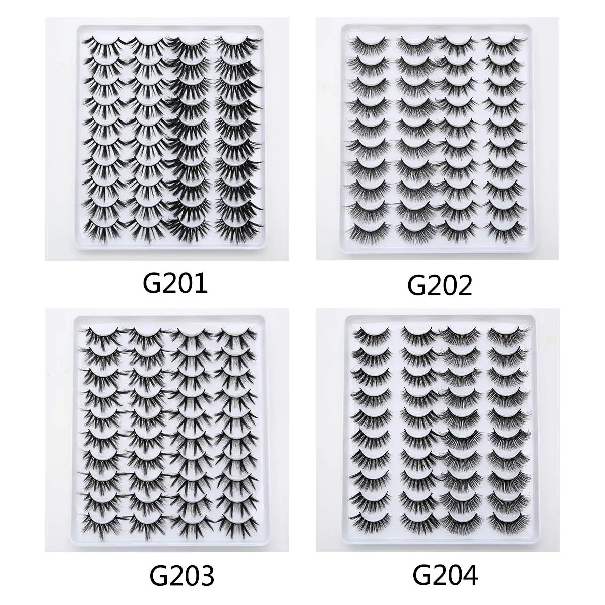 8/20 пар, натуральные 3D накладные ресницы, 15-20 мм, накладные ресницы, набор для макияжа, накладные ресницы из искусственной норки, 25 мм, шелковые ресницы «maquiagem»