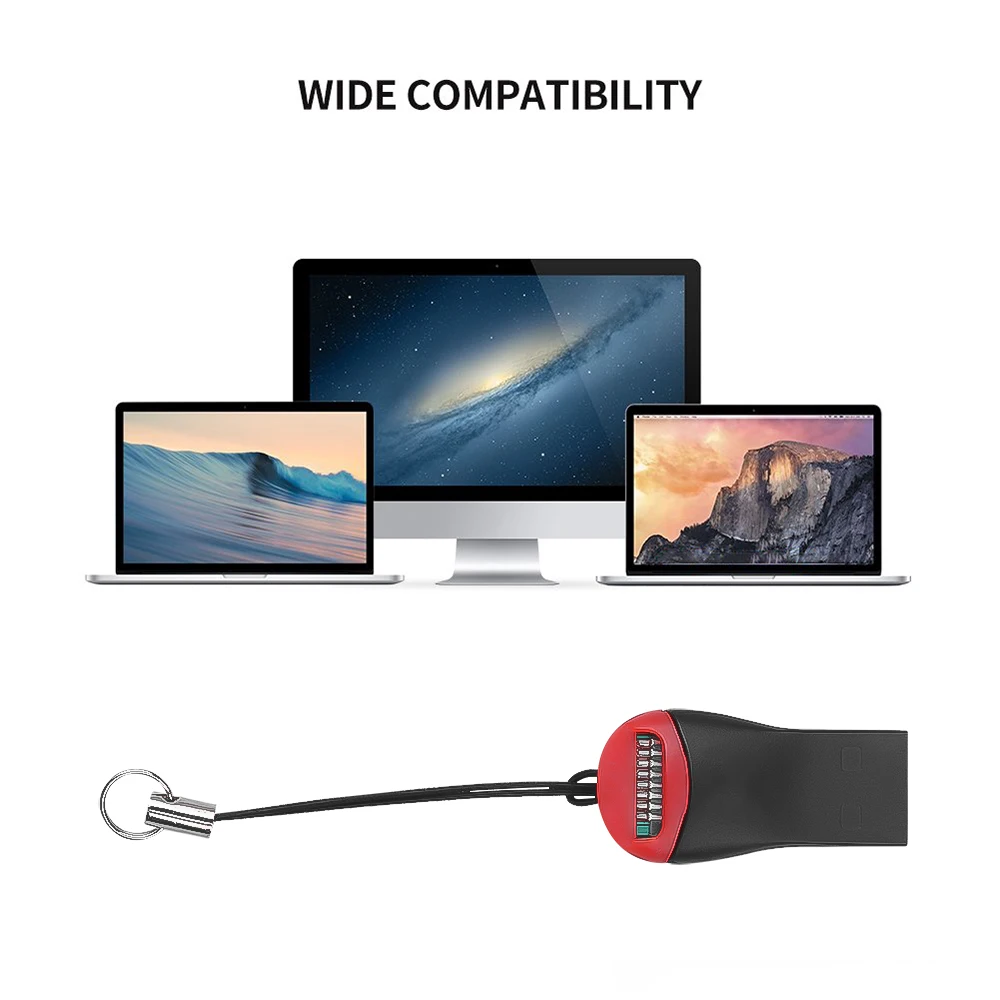 Мини USB адаптер 2 0 кардридер Micro SD SDHC TF для ноутбука | Компьютеры и офис