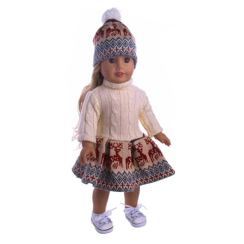 

Winter Outfit Clothes for 18" 43cm American Girl BJD Reborn Baby Doll Accessories Pajamas Tops Trousers Dress Suit