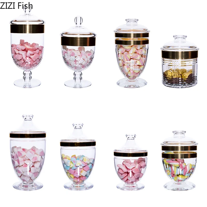 

Sealed Mason Jars Food Grade Plastic Acrylic Candy Jar Kitchen Spices Grain Multigrain Dried Fruit Snack Storage Box Kitchen