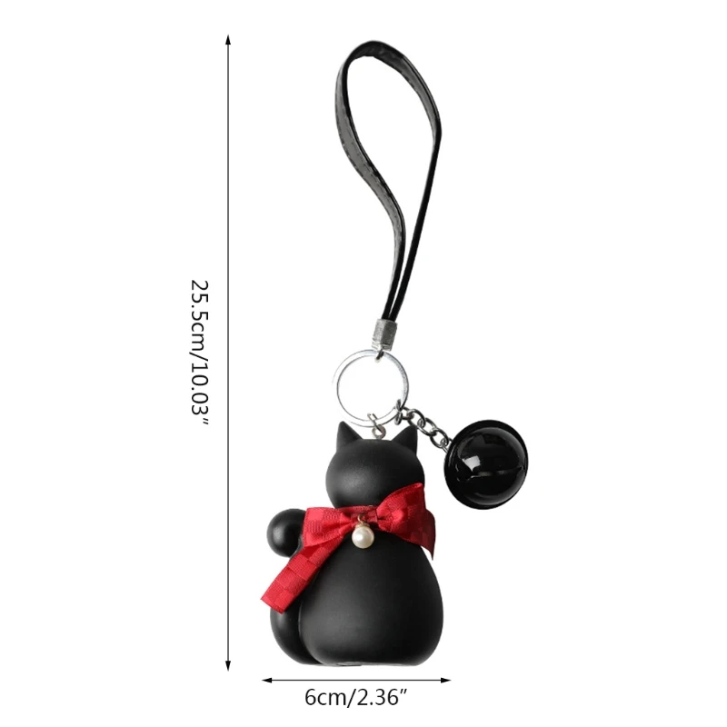 

Black Pink Cute Interesting Cat Keyrings for All People to Wear with Good Wishes K3NE