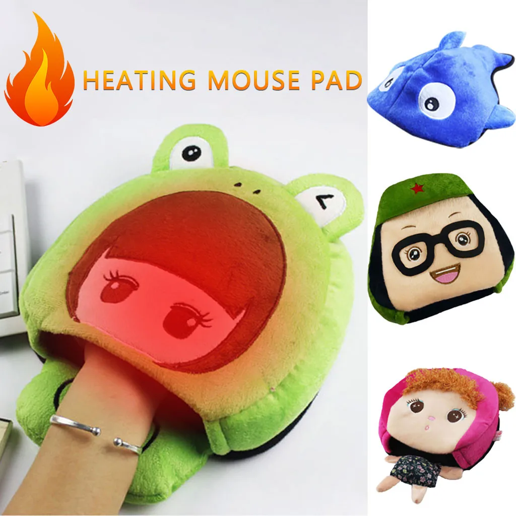 Милый коврик для мыши с подогревом наручным мультяшным usb нагревателем 24*22 см