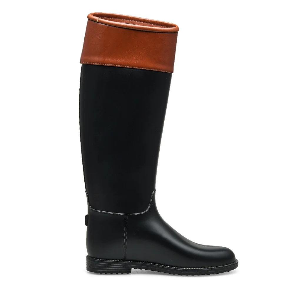 Классические модные осенне-зимние сапоги До Колена Для Женщин однотонные