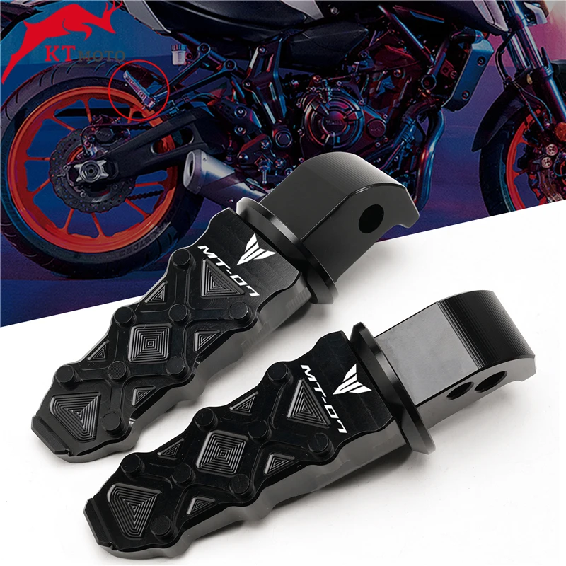 

For Yamaha MT07 FZ07 MT 07 2014-2020 2019 2018 Motorcycle Latest high quality Rear Foot Pegs Rests Passenger Footrests