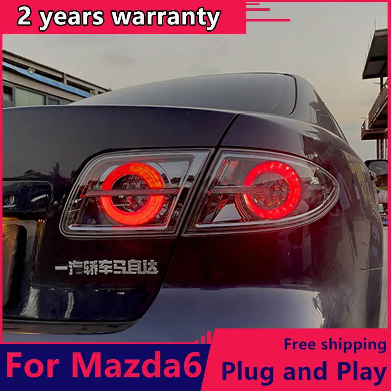 

Автомобильный Стайлинг KOWELL для Mazda 6, светодиодные задние фонари 2005-2013 для Mazda6, задние фонари DRL + стоп + Парк + Динамический сигнал