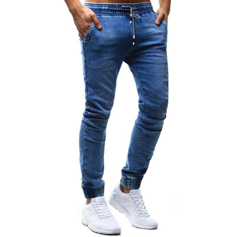 

Men Denim Jeans Fashion Hip Hop Skinny Pencil Jeans for Men High Streetwear Denim Pants