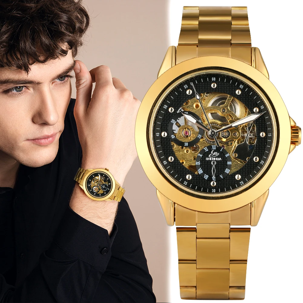 Часы мужские механические Автоматические автоматические наручные часы из