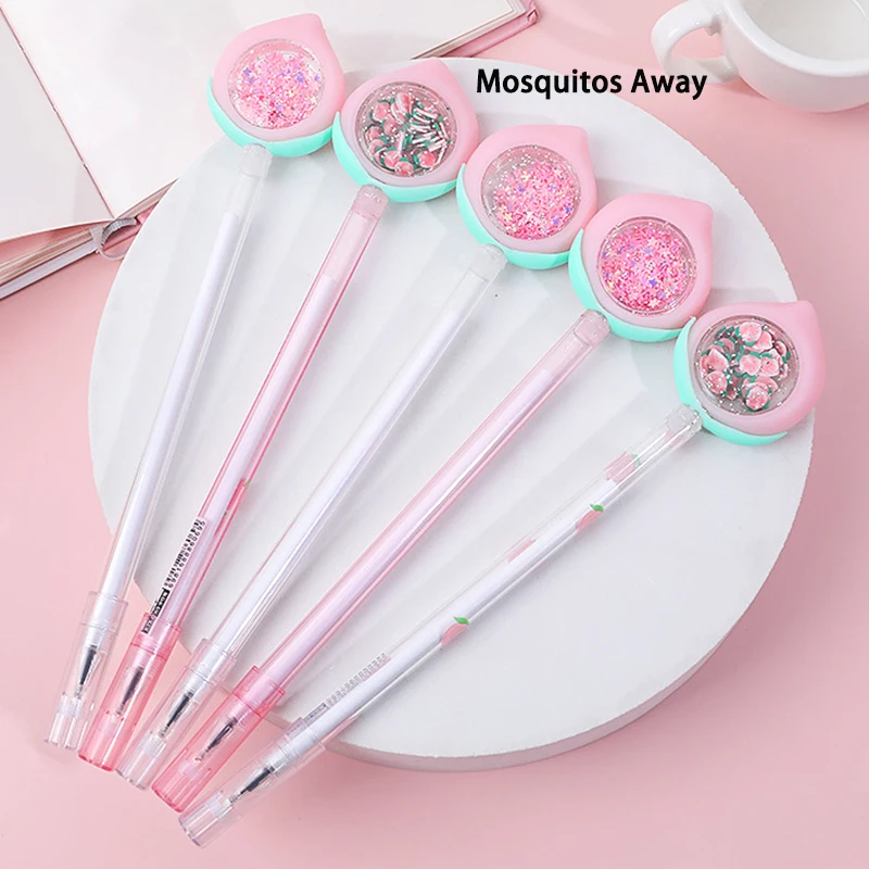 

36Pcs Novelty Love Peach Cute Pens Kawaii School Pen Funny Stationery Cool Stuff Thing Blue Ink 2022 Wedding Kids Girl Gift Item