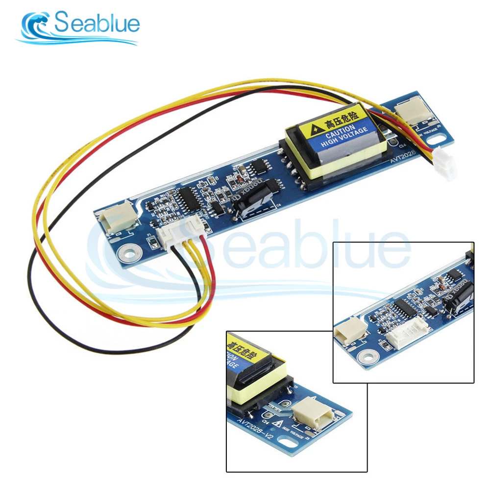 Универсальный CCFL инвертор ЖК-монитор для ноутбука 2 лампы DC 10V-28V 10-26 'Широкоэкранный Подсветка для экрана модуль постоянного тока в переменный ток доска