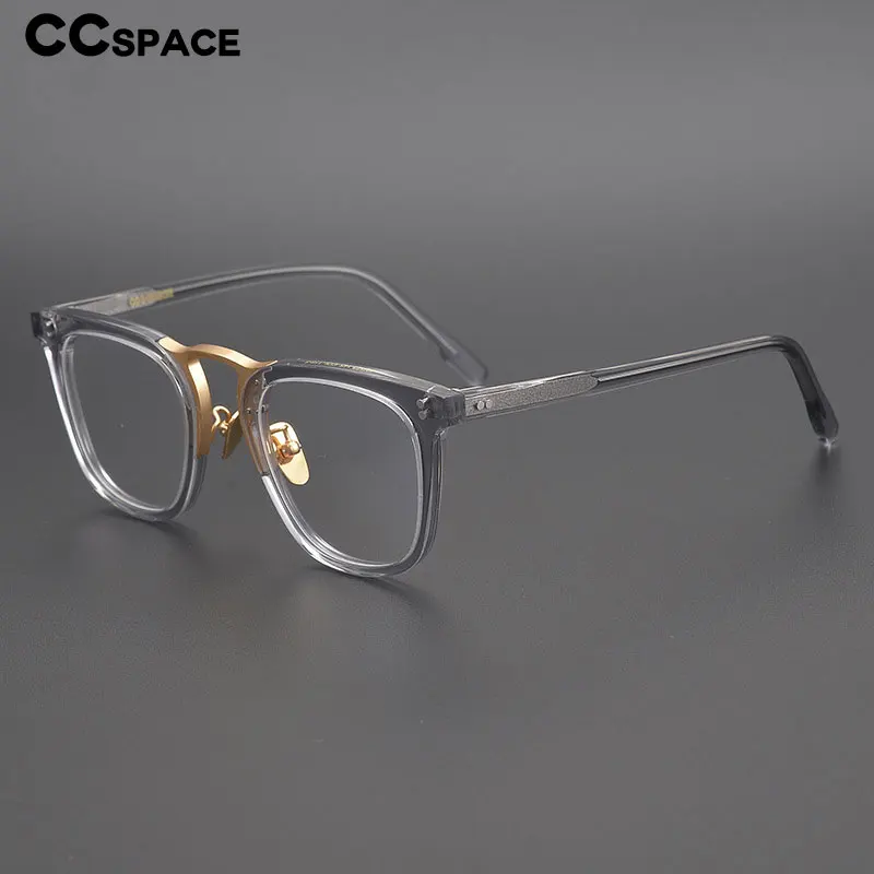 49309 Ретро ацетатные оправы для очков из чистого титана мужчин и женщин оптические