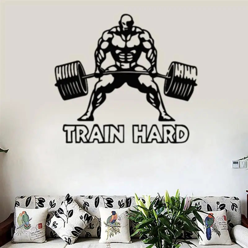 1 шт. спортивные Стикеры для тяжелой атлетики съемные ТВ фоны креативные фитнес