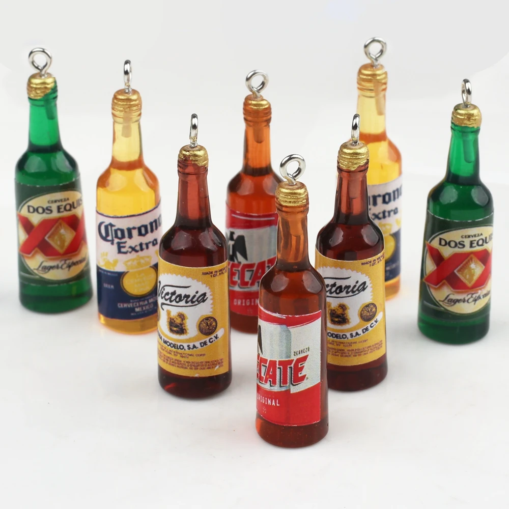 Полимерные 3D Подвески в виде бутылки мини для изготовления ювелирных изделий