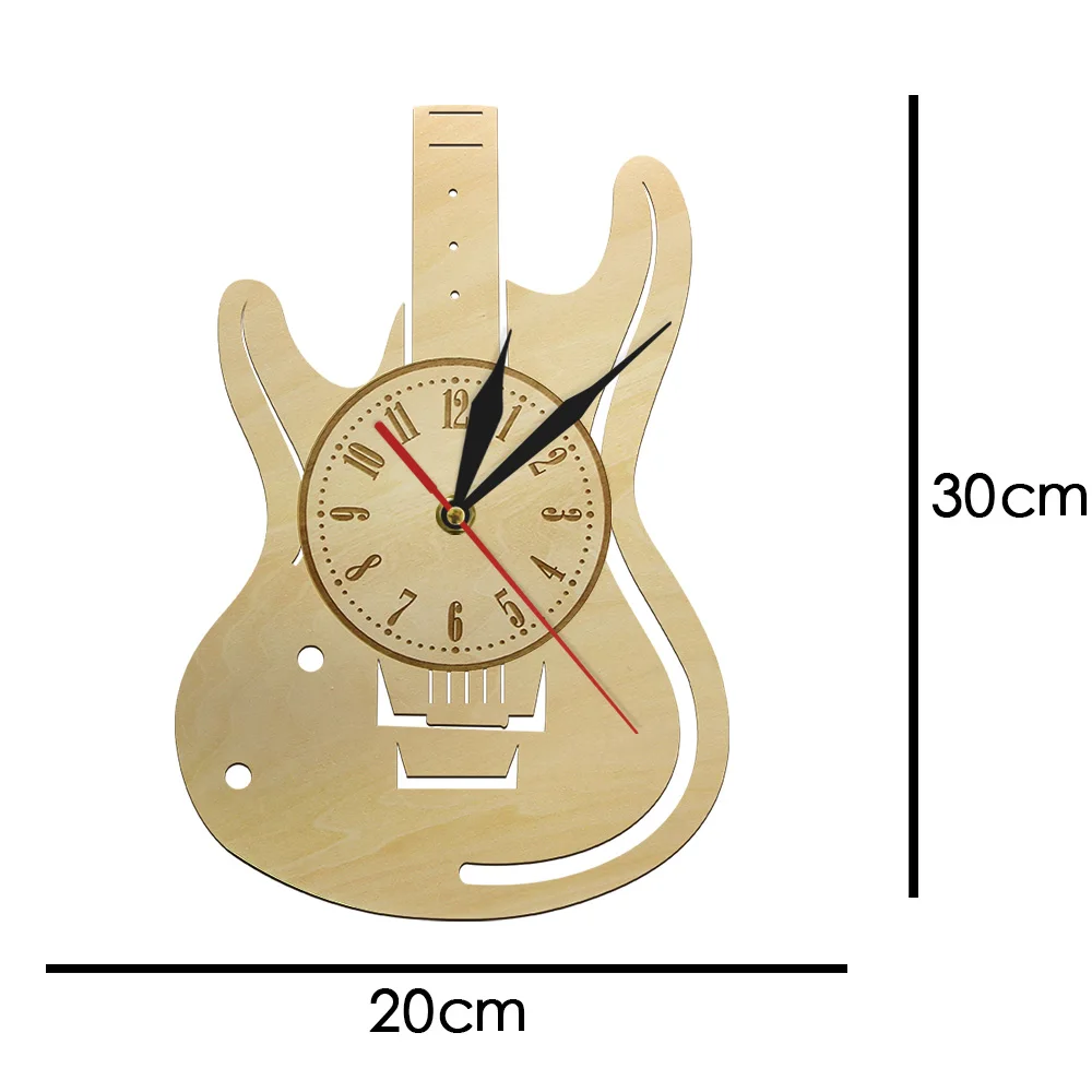 Настенные 3d-часы музыкальный тематический Guitar декоративные настенные часы из