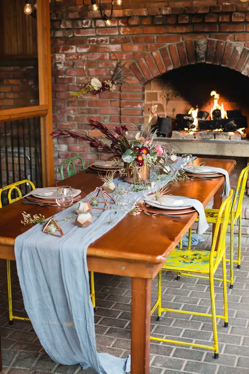 70 дюймовый сенсорный экран на основании boho газовое настольная дорожка Свадебные