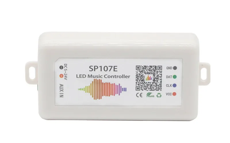 SP107E Bluetooth Pixel Светодиодный IC SPI музыкальный контроллер по телефону приложение для WS2812 SK6812 SK9822 RGB RGBW APA102 LPD8806 полосы света