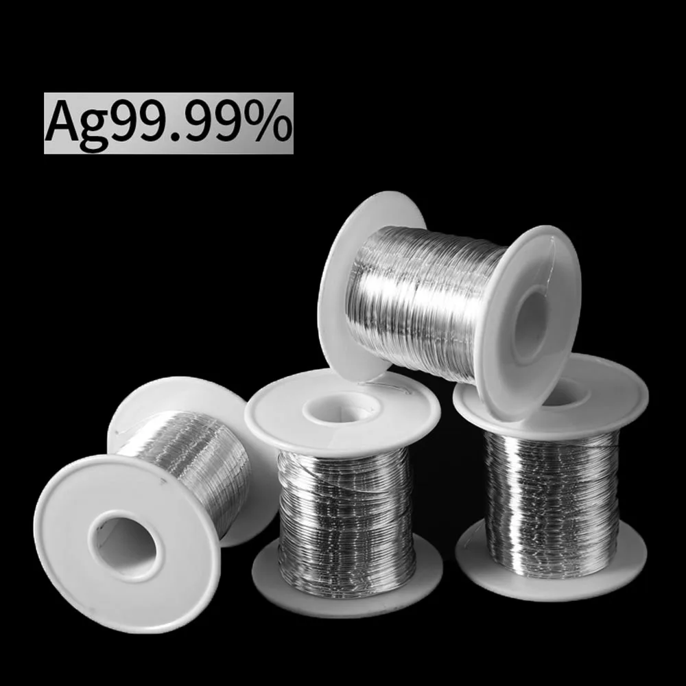 

0.03mm-3mm 1M/lot IC-Ag99.99% Superfine High-purity silver and silver wire for the laboratory test experiments 4N