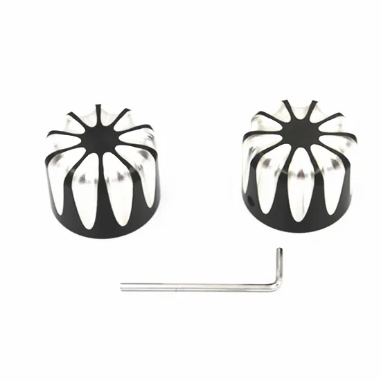 

Black 29mm CNC Edge Cut Front Axle Nut Cover Bolt For Harley Softail XL VRSC FLHX FLHR FLTR Touring